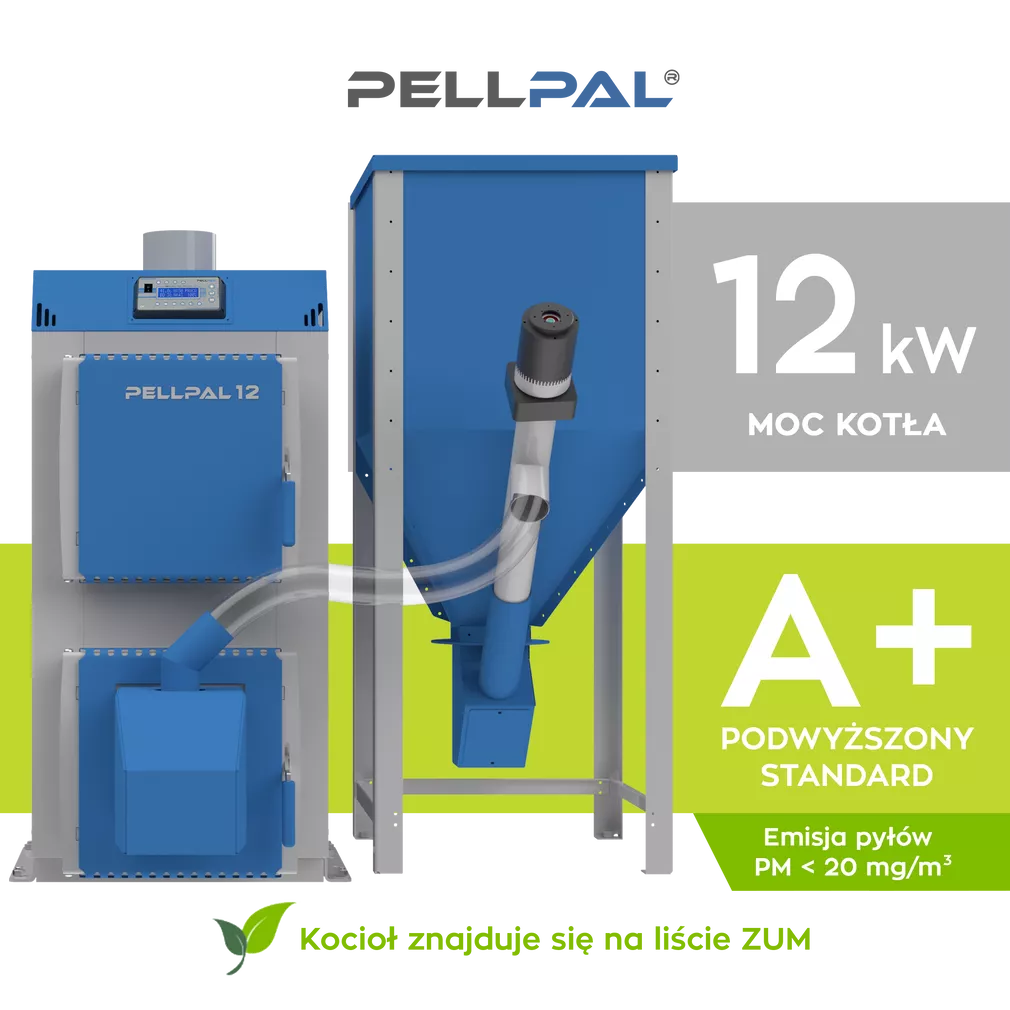 Kocioł na pellet PELLPAL o mocy 12 kW - 5 Klasa EcoDesign
