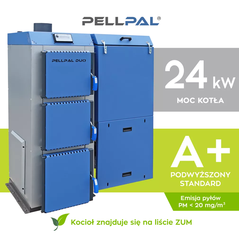 Kocioł na pellet PELLPAL DUO o mocy 24 kW - 5 Klasa EcoDesign